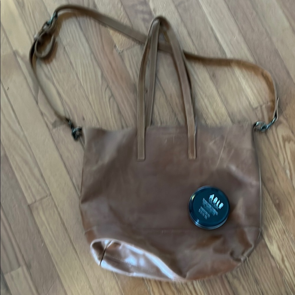ABLE Brown Leather Tote Bag